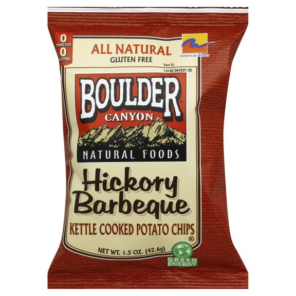 Boulder Canyon Kettle Chips Hickory BBQ 1.5 oz (Pack Of 55)