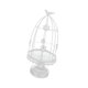 thumbnail image 4 of Candelabro de pie con forma de jaula de pájaros, elegante candelabro decorativo de hierro para Blanco, 4 of 9