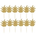 thumbnail image 1 of simhoa 12pcs Glitter Pineapple Cupcake Pick Cake Topper Birthday Party Decor Gold, 1 of 8