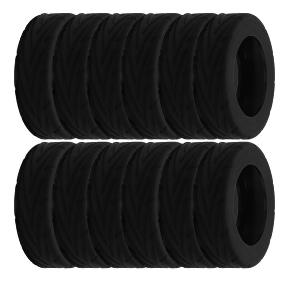 HONMEET Black Silicone Wheel Covers for Suitcase Luggage Wheels, 16 Pieces Protective Caps
