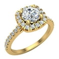 thumbnail image 1 of Round Brilliant Cushion Halo Diamond Engagement Ring 1.15 CT TW 14K Gold (G,I1), 1 of 1