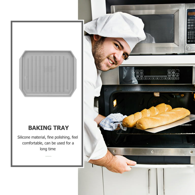 Hemoton Bacon Baking Pan Cooking Tray Microwave Baking Rack Microwave  Bakeware for Home