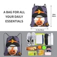thumbnail image 2 of Pofeuu Halloween Gnomes Print Drawstring Backpack Water Resistant String Bag Sports Sackpack Gym Sack with Side Pocket for Men Women, 2 of 6