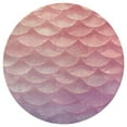 thumbnail image 3 of Mermaid Fish Scales Soft Bedroom Round Area Rug, Washable Cute Nursery Circle Throw Mat, Non-Slip Contemporary Small Low Pile Floor Carpet for Dorm Bedside, 3 of 6