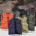 thumbnail image 7 of FRSASU Mens Photographer Vest Zip up Outdoor Work Cargo Waistcoat Fishing Work Adventure Hiking Athletic Vest with Pocket Orange, 7 of 7