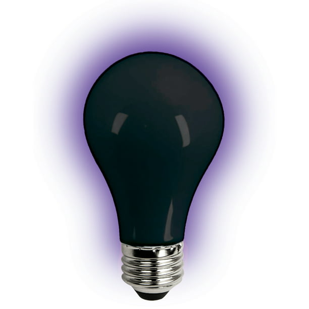 Troosteloos breed snelheid Great Value LED Light Bulb, 7 Watts (60W Equivalent) A19 Blacklight Lamp  E26 Medium Base, Non-dimmable, Black, 1-Pack - Walmart.com