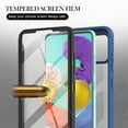 thumbnail image 4 of Case for Samsung Galaxy A51 with Built-in Screen Protector, Hybrid Rugged Full Body Drop Protection Shockproof Anti-Scratch Transparent Clear PC Back Phone Cover, Blue, 4 of 6