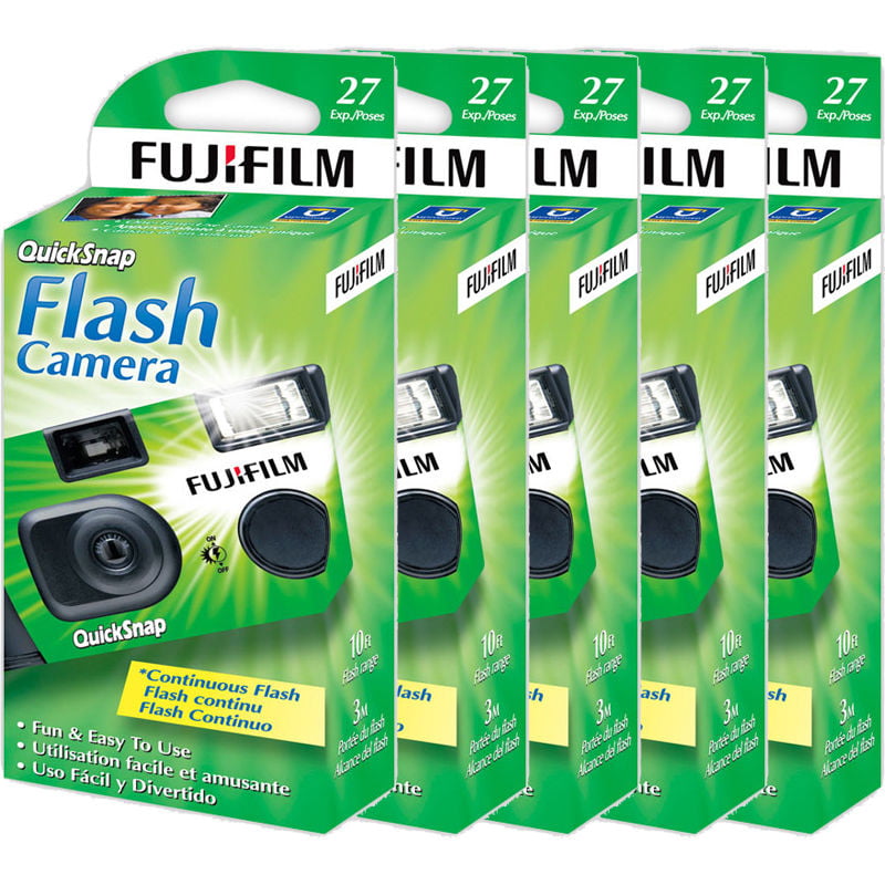 5 Fujifilm Quicksnap Flash 400 Disposable 35mm Single Use Film Camera