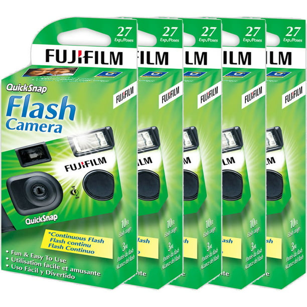 Toezicht houden fusie Kust 5 Fujifilm Quicksnap Flash 400 Disposable 35mm Single Use Film Camera -  Walmart.com