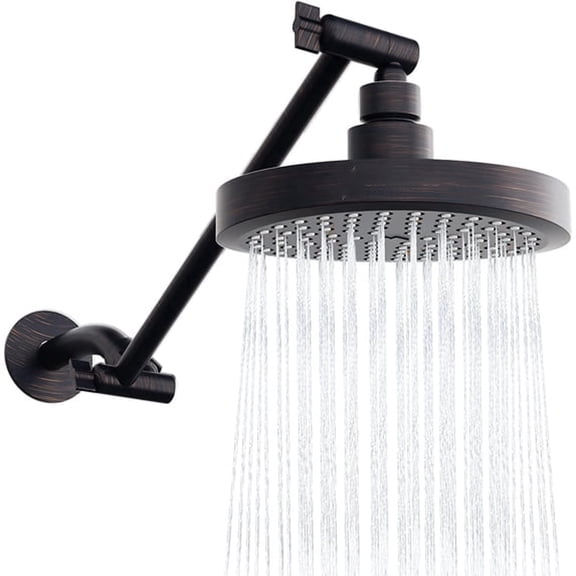 ACDANC Rain Shower Head with Adjustable Extension Arm 11" - High Pressure,Easy Install (6" Shower Head,Vintage Oil-Rubbed Bronze)