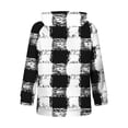 thumbnail image 5 of Dasayo Pullover Coats for Women Hooded Zip up Black Hoodies Drawstring Graphic Plus Size Coats Jacket for Women XXXL, 5 of 6