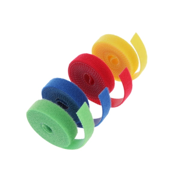 GOOHOCHY 4Pcs Reusable Nylon Cable Ties for Wire and Cord Organization in Assorted Colors