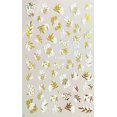 thumbnail image 4 of Nuevas pegatinas de uñas de flores de oro blanco de primavera, suministros de manicura, línea de hoja de arce blanca y negra, pegatinas 3D para decoración de uñas, deslizador de uñas, 4 of 7