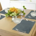 thumbnail image 4 of Ambesonne Quatrefoil Place Mats Set of 4, Antique Shaped Lines, Standard Size, Slate Blue and Pale Blue, 4 of 6