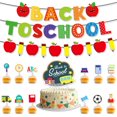 thumbnail image 1 of 4Pcs Back to School Party Decorations Hanging Banner Ruler Pencil Fruit Shape Stationery Banner Set Welcome Back Party Decoration, 1 of 10