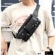 thumbnail image 2 of Bolso pequeño de pecho multiusos de gran capacidad para teléfono móvil, bolso deportivo informal de hombro para hombre, color negro, pequeño, 2 of 5