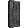 thumbnail image 4 of Tyre Pattern Design Case for Motorola Moto G52/G82 with Kickstand, Heavy Duty Shockproof TPU+PC Material Double Layer Protection Phone Case for Motorola Moto G82/G52 XC Black, 4 of 11