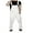 White, variant on Men's Denim Bib Overalls Fashion Jumpsuit Workwear Slim Fit Dungaree Pants Jumpsuit with Pocke