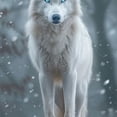 thumbnail image 6 of WYYP Round Table Cover 100% Polyester Waterproof Resistant Fabric - The Appearance of the Wolf Searching for Food, The Fierce Hunter White, 6 of 8