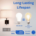thumbnail image 4 of A19 LED Bulb 10W, Non-Dimmable, 800lm, 60W Equivalent, 5000K Cool White, Energy Star CUL/UL Listed, High CRI(83) [Pack of 4], 4 of 6