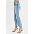 thumbnail image 4 of I AM A FASHION JUNKY RISEN Full Size High Rise Crop Bootcut Fray Hem Jeans Plus Size (LIGHT, 1XL), 4 of 5