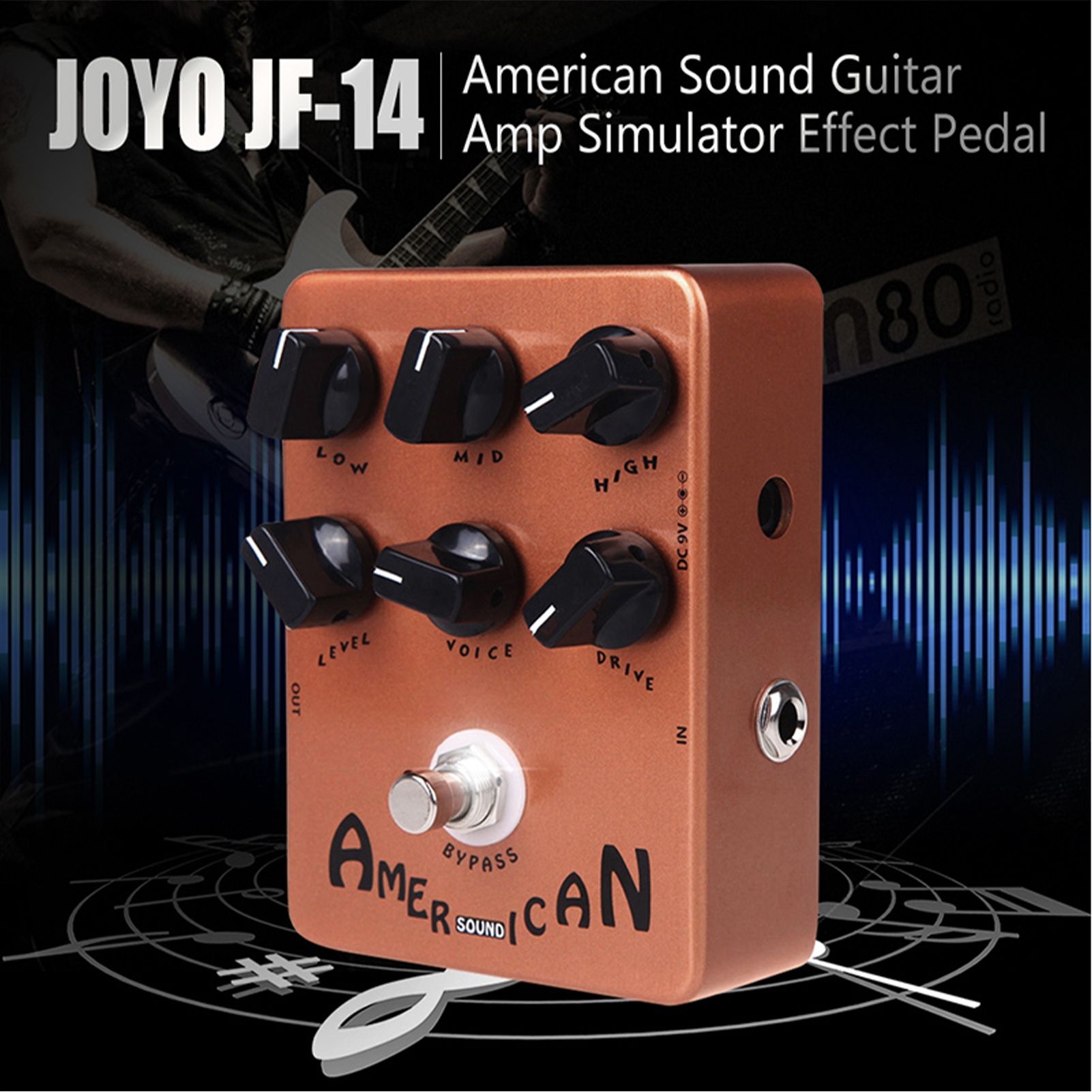 true bypass looper Guitar JF-14 Guitar Amp Simulator Effect Pedal
