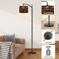 thumbnail image 3 of Arc Floor Lamps Vintage Bookshelf Brass Copper Mechanical Modern LED Adjustable Lampshade Standing Light for Living Room Reading Bedroom Office, 3 of 5
