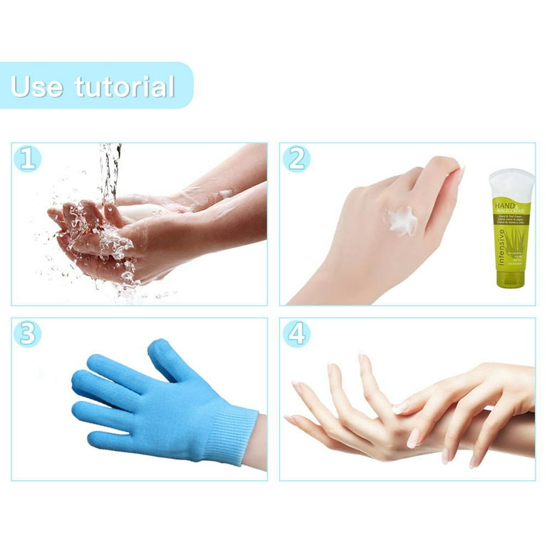 Pinkiou Moisturizing and Softening Gel SPA Gloves for Dry Skin