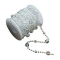 thumbnail image 2 of Clear Plastic Bead Chain for Christmas Decorations | 5 Meter DIY Jewelry & Wedding Party Decor | White Electroplated Beads for Tree & Home, 2 of 6