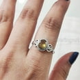 thumbnail image 5 of Natural Citrine Ring, AAA Citrine Gemstone Ring, November Birthstone, Tiny Bohemian Ring, 925 Sterling Silver, Womens Ring, Christmas Thanksgiving, Handmade Statement Jewelry, Genuine Citrine, 5 of 9