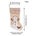 thumbnail image 2 of Xihbxyly Bolsa de Regalo Navideña con Diseño de Muñeco de Nieve y Rayas a Cuadros, con Colgante de Árbol de Navidad, Decoración Navideña para El Hogar, Reutilizable y Práctica, para Fiestas de Navida, 2 of 2