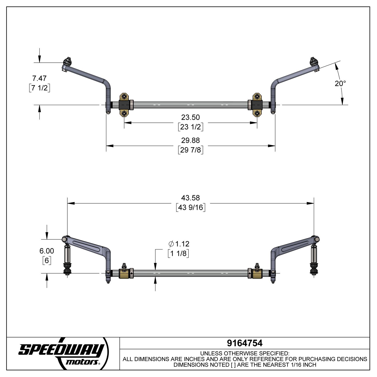 Buy Splined Sway Bar Stabilizer Kit, 4754 Chevy Truck w/ Mustang II