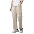 thumbnail image 1 of toraway Work Pants for Men Cargo Pockets Men's Oversized Pocket Drawstring Straight Leg Work Pants Outdoor Jogging Pants XXXXL, 1 of 4