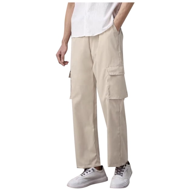 toraway Work Pants for Men Cargo Pockets Men's Oversized Pocket Drawstring Straight Leg Work Pants Outdoor Jogging Pants XXXXL