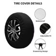 thumbnail image 2 of Sikiie funny Skull daisy flower PVC Leather Spare Tire Wheel Cover Spare Tire Cover, for Car Truck SUV Camper Trailer Universal Fit(14-17in)-16 inch, 2 of 6