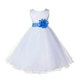 thumbnail image 2 of Ekidsbridal White Tulle Rattail Edge Flower Girl Dresses Wedding Pageant Junior Bridesmaid Easter Summer Ballroom Gown 829T 2, 2 of 3