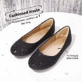 thumbnail image 4 of Zapatos de Vestir para Niñas DREAM PAIRS Flats Brillantes Negros Slip-On, 4 of 6
