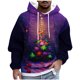 thumbnail image 2 of Sudadera con capucha para hombre, estilo casual, con cuello redondo, estampado de árbol de Navidad, manga larga, blusa de poliéster, 2 of 5