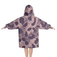 thumbnail image 2 of Purple and Pink Leopard Pattern Blanket Hoodies for Kids 6-13YR Oversize Wearable Blanket Hoodies for Boys Girls Teens, 2 of 7