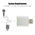 thumbnail image 3 of USB Mic Adapter, 3D Stereo External USB Sound Card, for, 3 of 7
