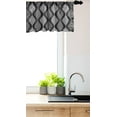 thumbnail image 3 of Ambesonne Abstract Valance Pack of 2, Stripes with Wavy Patterns, 54"X18", Pale Taupe and Dark Grey, 3 of 4