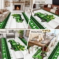 thumbnail image 6 of Area Rug 60×96in, St. Patrick's Day Farm Truck Floor Carpet Living Room Rug, Retro Wood Plank Green Clovers Plaid Non-Slip Welcome Mat Indoor Rugs for Bedroom Dining Room, 6 of 9