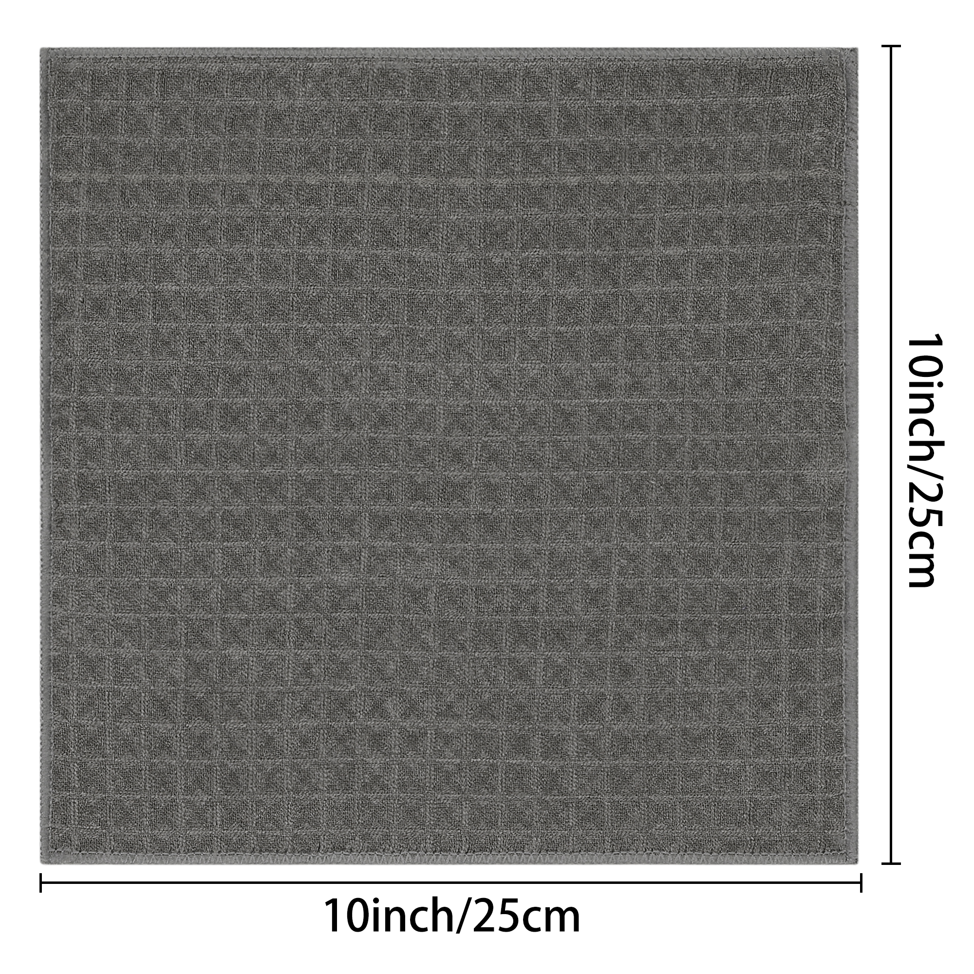 Unique Bargains Waffle Weave Kitchen Cleaning Absorbent Lint Free Dish Kitchen Towels 12pk 10" x 10"