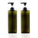 thumbnail image 1 of Paquete de 2 dispensadores de botellas con bomba de 1000ml, dispensador de loción de plástico cuadrado recargable, botella con bomba de loción vacía para champú y loción de jabón MFZFUKR BST3051556-3, 1 of 6