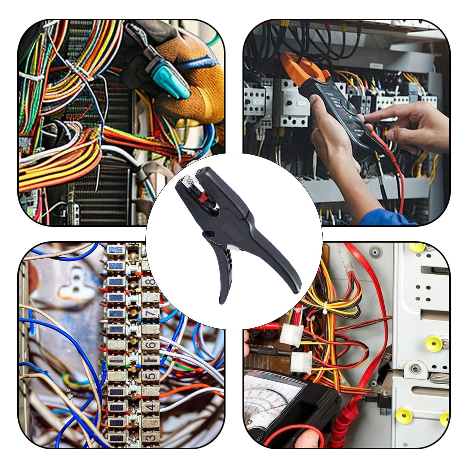 Wire Stripper, Wire Stripper Tool with Cutter and 2-in-1 Wire Stripping Tool Works for Electronic,Electric,Automotive from 0.25-0.75 inches