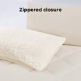 thumbnail image 5 of Videri Home Flannel Sherpa Comforter Set All Season Hollow Fiber Fill (Ivory, King), 5 of 7