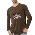 thumbnail image 2 of Blusas y camisas de manga larga con cuello redondo para hombre, deportivas, fitness, hogar, pijamas navideños estampados, camiseta de manga larga con cuello redondo, blusa de poliéster para hombre, 2 of 4