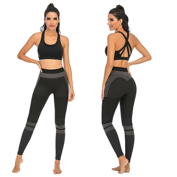Women Yoga Pants Color Gym Mesh Workout Running Leggings Tights