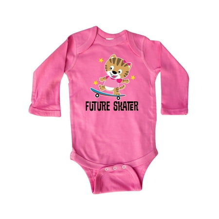 

Inktastic Skateboarding Girls Future Skater Gift Baby Girl Long Sleeve Bodysuit