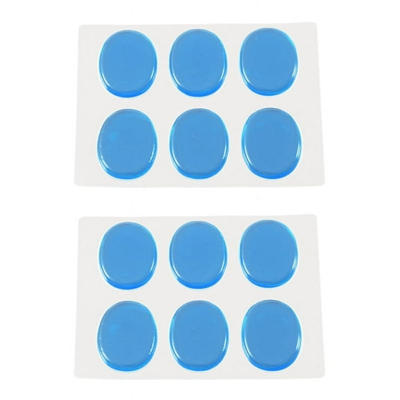 12x Snare Drum Mute Pad Drum Damper Gel Pads Snare Drum Muffler Mute Transparent Percussion(blue)